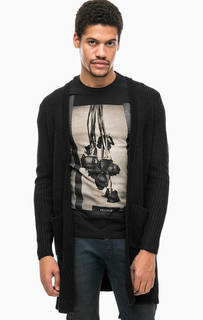 Черный вязаный кардиган с карманами Religion