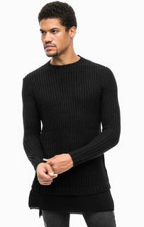 Черный джемпер крупной вязки Religion