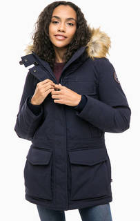 Утепленная синяя куртка с капюшоном Napapijri