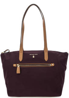 Текстильная сумка фиолетового цвета на молнии Michael Michael Kors