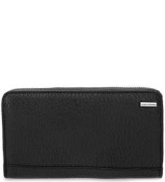 Кожаный кошелек с одним отделом на молнии Gianni Conti