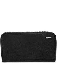 Кожаный кошелек с двумя отделами на молниях Gianni Conti