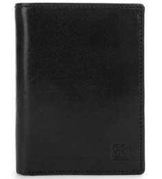 Черное кожаное портмоне с двумя отделами для купюр Sergio Belotti