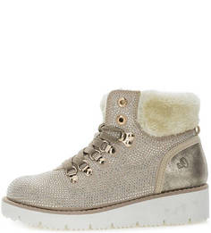 Ботинки на танкетке с отделкой стразами S.Oliver