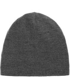 Серая шерстяная шапка в полоску Canoe