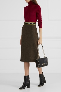 Кожаная сумка с цепочками Valentino