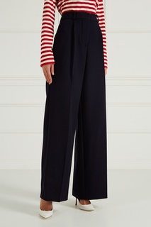 Шерстяные брюки со складками Victoria Beckham