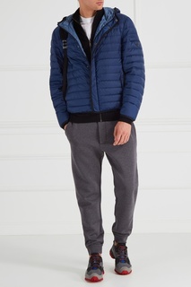 Серые текстильные кроссовки Prada