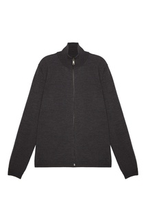 Серый кардиган на молнии Prada