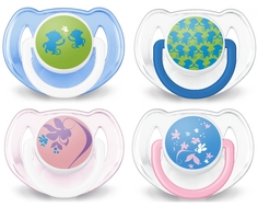 Пустышка Philips AVENT «Обезьяны и цветы» из силикона с 6 мес. 2 шт. в ассортименте