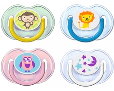 Пустышка Philips AVENT «Животные» из силикона с рождения 2 шт. в ассортименте