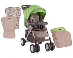 Коляска прогулочная Lorelli «Rio» с накидкой на ножки Beige/Green Lambs