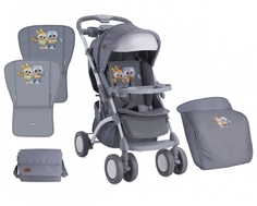 Коляска прогулочная Lorelli «Apollo» с накидкой на ножки Grey Baby Owls