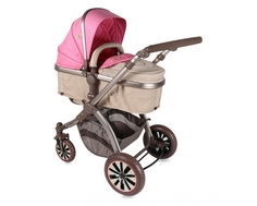 Коляска трансформер Lorelli «Aurora» с защитным бампером Rose/Beige Fashion Girl