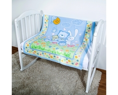 Одеяло Baby Nice «Мишка на лужайке» байковое 100х118 см, в ассортименте