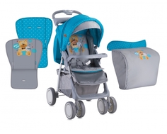 Коляска прогулочная Lorelli «Foxy» Blue&amp;Grey Hello Bear