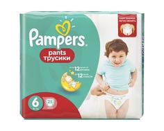 Трусики-подгузники Pampers Pants 6 (от 16 кг) 25 шт.