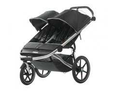 Коляска беговая Thule «Urban Glide-2» для двойни темно-серая