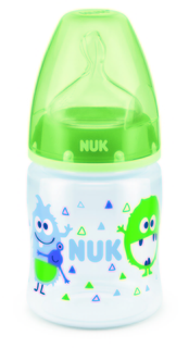 Бутылочка для кормления NUK «First Choice Plus» с силиконовой соской М 0+, 150 мл. в ассортименте