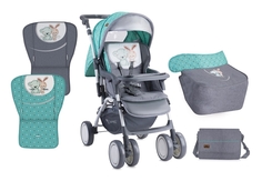 Прогулочная коляска Lorelli «Combi» с накидкой на ножки Grey&amp;Green Friends