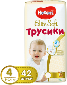 Трусики-подгузники Huggies Elite Soft 4 (9-14 кг) 42 шт.