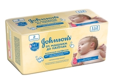 Влажные салфетки Johnsons baby «От макушки до пяточек» 112 шт.