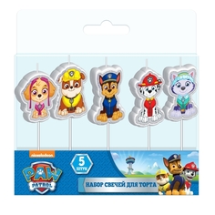 Свечи Paw Patrol на палочках 5 шт.