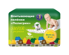 Пеленки впитывающие Пелигрин 40х60 см 30 шт.