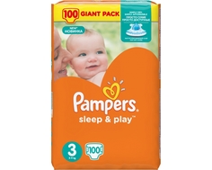 Подгузники Pampers Sleep&amp;Play 3 (5-9 кг) 100 шт.