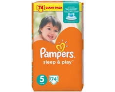 Подгузники Pampers Sleep&amp;Play 5 (11-18 кг) 74 шт.