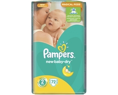 Подгузники Pampers New Baby 2 (3-6 кг) 72 шт.