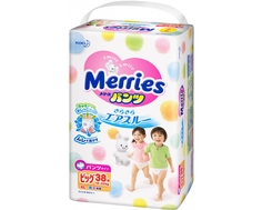 Трусики-подгузники Merries XL (12-22 кг) 38 шт.