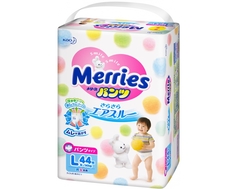 Трусики-подгузники Merries L (9-14 кг) 44 шт.
