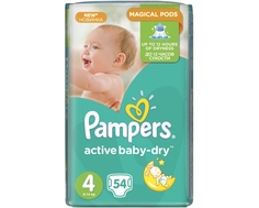 Подгузники Pampers Active Baby-Dry 4 (8-14 кг) 54 шт.