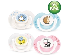 Пустышка Philips AVENT «Животный мир» силиконовая, ортодонтическая 0-6 мес., 2 шт. в ассортименте