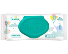 Влажные салфетки Pampers «Sensitive« со сменным блоком, 56 шт.