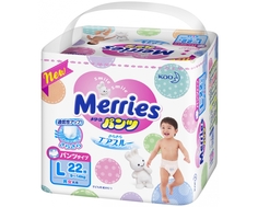 Трусики-подгузники Merries L (9-14 кг) 22 шт.