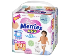 Трусики-подгузники Merries XL (12-22 кг) 19 шт.