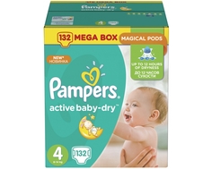 Подгузники Pampers Active Baby-Dry 4 (8-14 кг) 132 шт.
