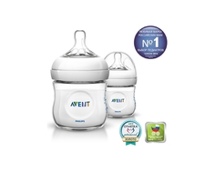Бутылочка для кормления Philips AVENT «Natural» с силиконовой соской 0+, 125 мл., 2 шт.