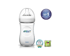 Бутылочка для кормления Philips AVENT «Natural» с силиконовой соской 1 мес.+, 260 мл