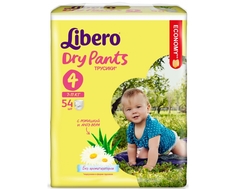 Трусики-подгузники Libero Dry Pants 4 (7-11 кг) 54 шт.