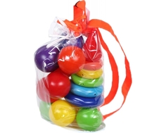 Игровой набор РосИгрушка «Радуга» пирамида+мячики