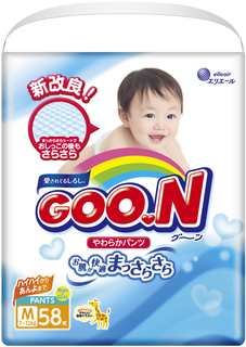 Трусики-подгузники Goo.N М (7-12 кг) 58 шт. Goon
