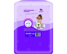 Пеленка впитывающая Пелигрин 60х90 см 4 шт.