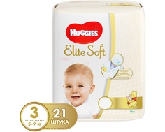 Подгузники Huggies Элит Софт 3 (5-9 кг) 21 шт