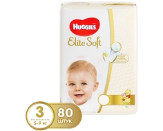 Подгузники Huggies Элит Софт 3 (5-9 кг) 80 шт