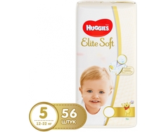 Подгузники Huggies Элит Софт 5 (12-22 кг) 56 шт
