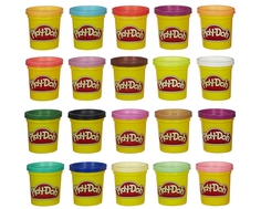 Пластилин Play-Doh в банках 20 цветов Hasbro