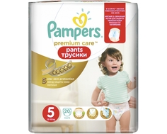 Трусики-подгузники Pampers Premium Care 5 (12-18 кг) 20 шт.
